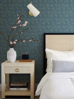 Rifle Paper Co. Tapestry Wallpaper - Indigo Blue