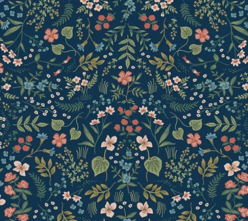 Rifle Paper Co. Wildwood Peel & Stick Wallpaper - Navy