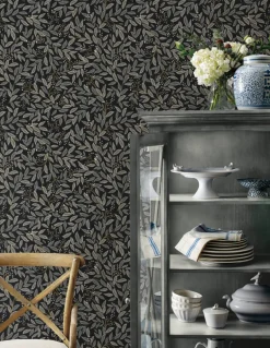 Rifle Paper Co. Willowberry Peel & Stick Wallpaper - Black