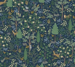 Rifle Paper Co. Woodland Peel & Stick Wallpaper - Navy