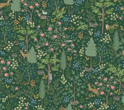 Rifle Paper Co. Woodland Peel & Stick Wallpaper - Emerald