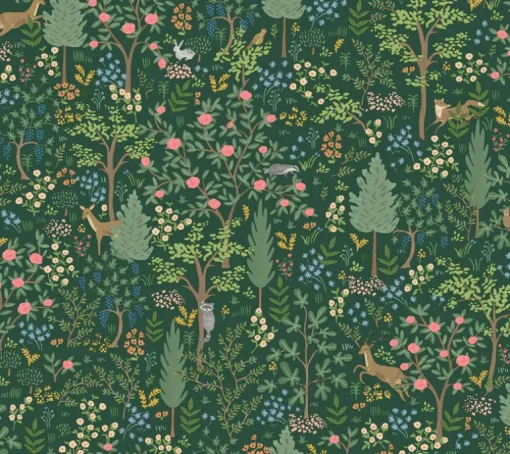 Rifle Paper Co. Woodland Peel & Stick Wallpaper - Emerald