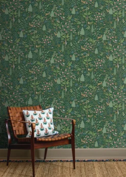 Rifle Paper Co. Woodland Peel & Stick Wallpaper - Emerald