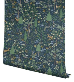 Rifle Paper Co. Woodland Peel & Stick Wallpaper - Navy
