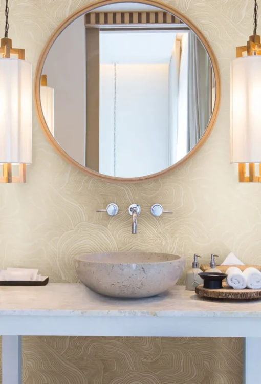 Ronald Redding 24 Karat Geodes Wallpaper - Cream