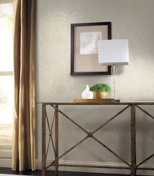 Ronald Redding 24 Karat Geodes Wallpaper - Cream