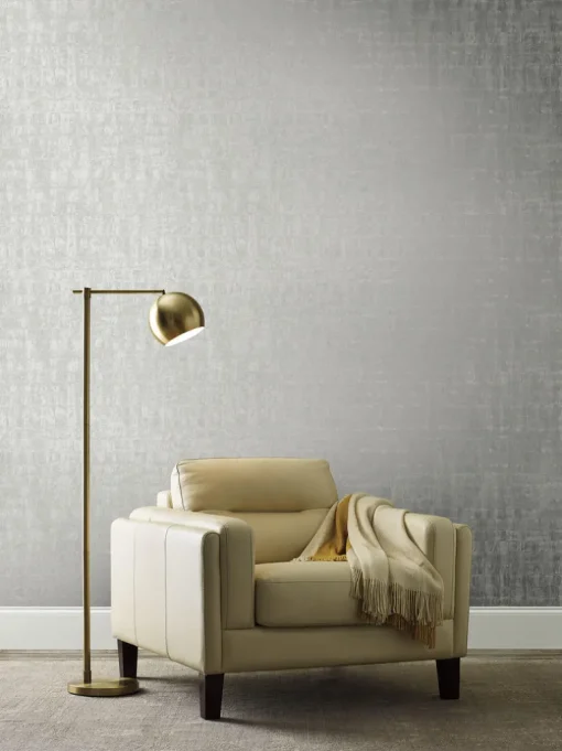 Ronald Redding 24 Karat Liquid Metal Wallpaper - Silver