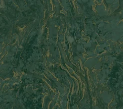 Ronald Redding 24 Karat Polished Marble Wallpaper - Green