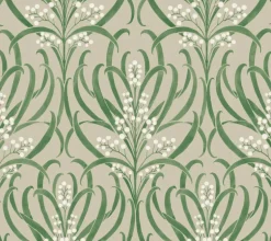 Ronald Redding Arts & Crafts Calluna Wallpaper - Linen