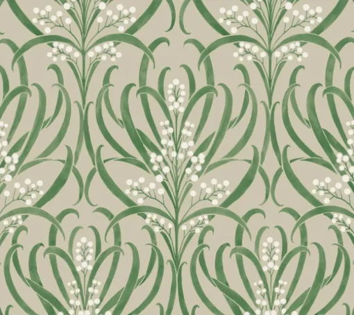 Ronald Redding Arts & Crafts Calluna Wallpaper - Linen