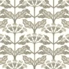 Ronald Redding Arts & Crafts Tracery Blooms Wallpaper - White