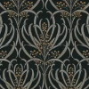 Ronald Redding Arts & Crafts Calluna Wallpaper - Black & Gold