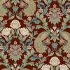Ronald Redding Arts & Crafts Plume Dynasty Wallpaper - Red