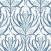 Ronald Redding Arts & Crafts Calluna Wallpaper - White & Blue