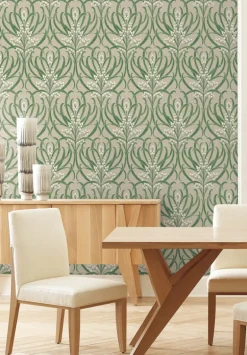Ronald Redding Arts & Crafts Calluna Wallpaper - Linen