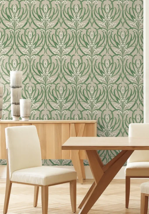 Ronald Redding Arts & Crafts Calluna Wallpaper - Linen