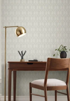Ronald Redding Arts & Crafts Craftsman Wallpaper - Grey
