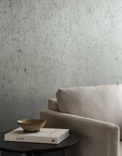 Ronald Redding Arts & Crafts Burnished Patina Wallpaper - Light Silver