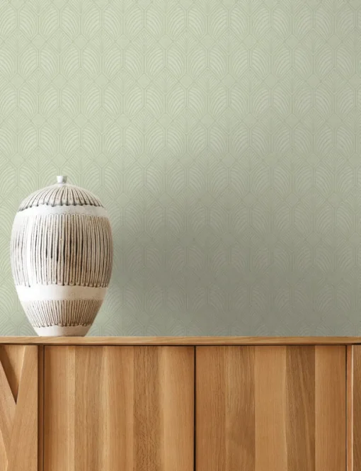 Ronald Redding Arts & Crafts Craftsman Wallpaper - Green