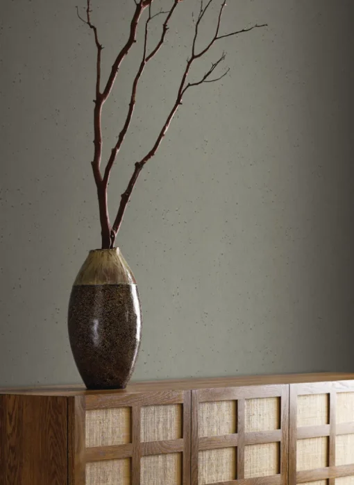 Ronald Redding Arts & Crafts Burnished Patina Wallpaper - Silver