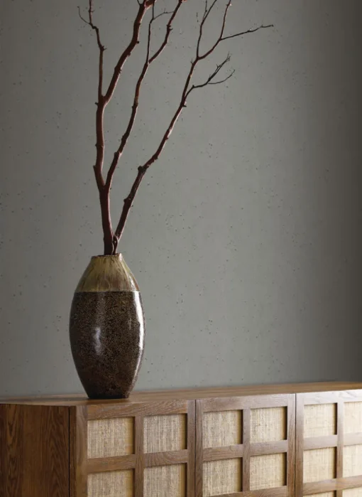 Ronald Redding Arts & Crafts Burnished Patina Wallpaper - Light Silver
