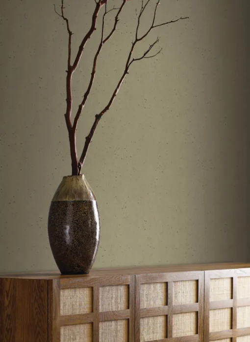 Ronald Redding Arts & Crafts Burnished Patina Wallpaper - Beige
