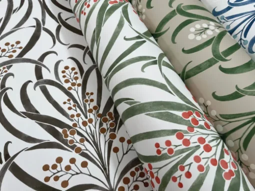 Ronald Redding Arts & Crafts Calluna Wallpaper - Linen