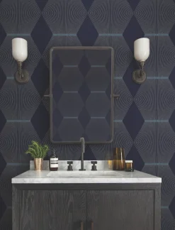 Ronald Redding Astoria Diamond Legacy Wallpaper - Navy