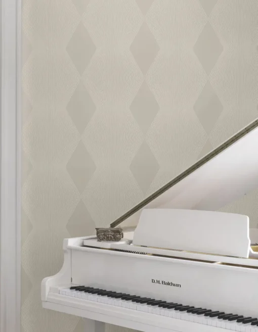 Ronald Redding Astoria Diamond Legacy Wallpaper - Taupe