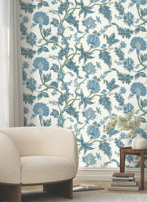Ronald Redding Astoria Monroe Wallpaper - Blue