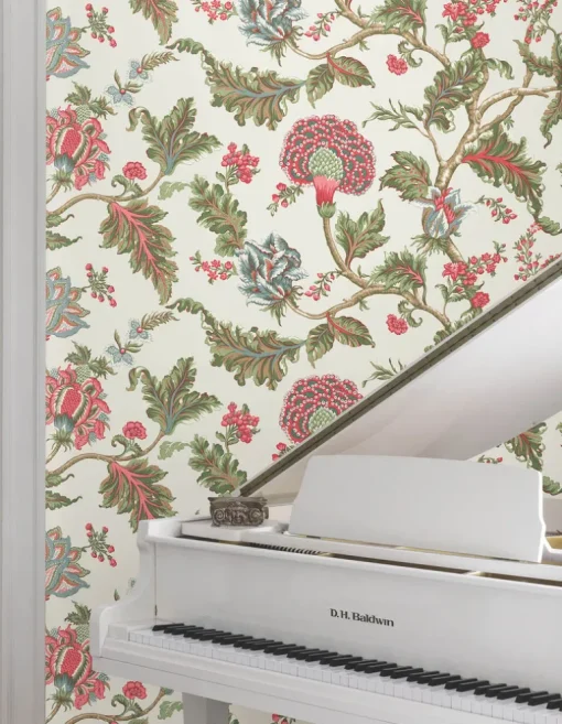 Ronald Redding Astoria Monroe Wallpaper - Rhubarb