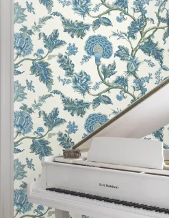 Ronald Redding Astoria Monroe Wallpaper - Blue