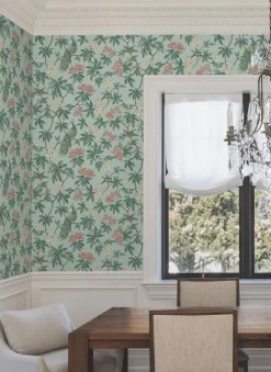 Ronald Redding Astoria Peacock Estate Wallpaper - Blue