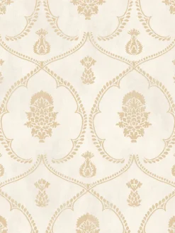 Ronald Redding Astoria Royal Damask Wallpaper - Soft Gold