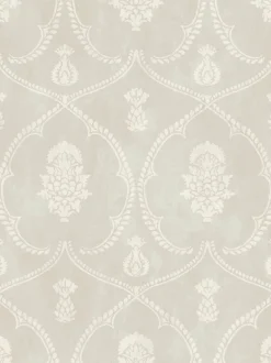 Ronald Redding Astoria Royal Damask Wallpaper - Soft Grey