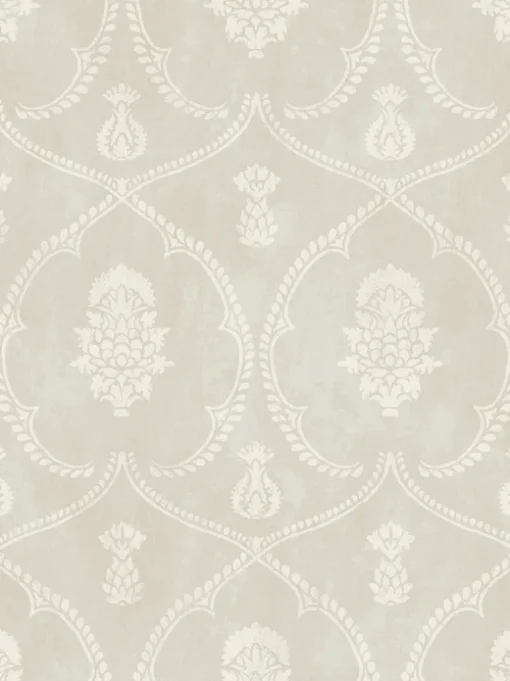 Ronald Redding Astoria Royal Damask Wallpaper - Soft Grey