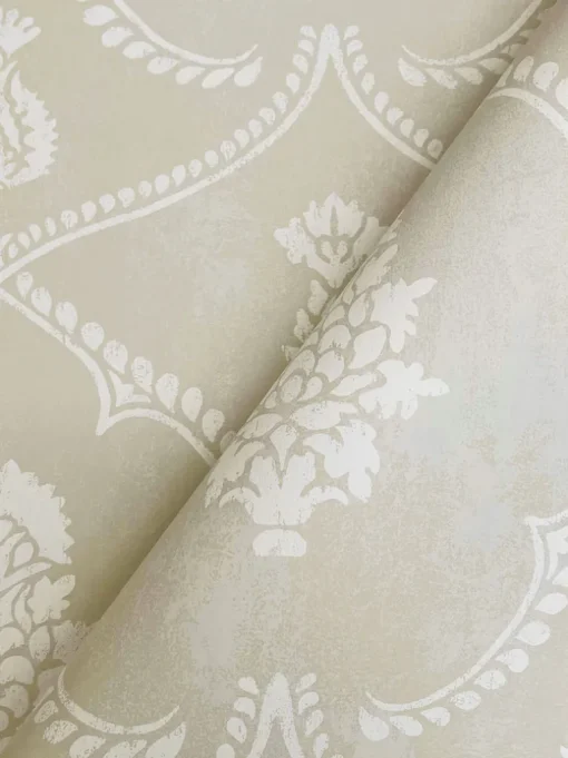 Ronald Redding Astoria Royal Damask Wallpaper - Soft Grey
