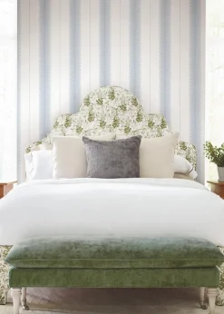 Ronald Redding Astoria Tandem Stripe Wallpaper - Blue