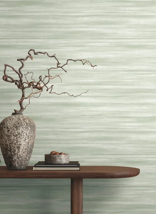Ronald Redding Classics Brushed Linen Wallpaper - Green