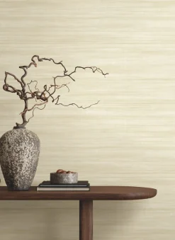 Ronald Redding Classics Brushed Linen Wallpaper - Ivory