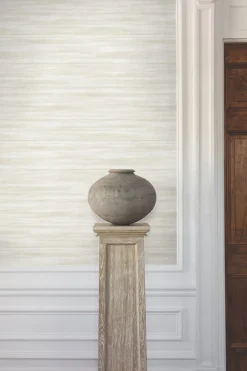 Ronald Redding Classics Brushed Linen Wallpaper - White