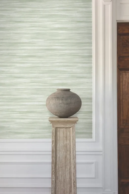 Ronald Redding Classics Brushed Linen Wallpaper - Green
