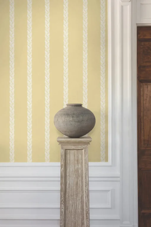 Ronald Redding Classics Braided Stripe Wallpaper - Yellow