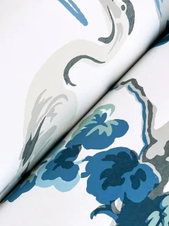 Ronald Redding Classics Bridgewater Wallpaper - White & Blue