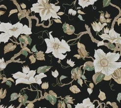 Ronald Redding Classics Marguerite Vine Wallpaper - Black