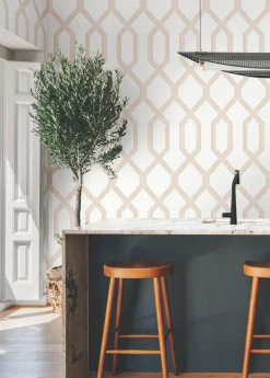 Ronald Redding Classics Palisade Wallpaper - Coral