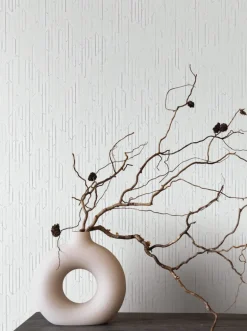 Ronald Redding Industrial Interiors Calliope Wallpaper - Optic White