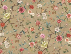Ronald Redding Tea Garden Kimora's Garden Wallpaper - Linen