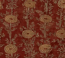 Ronald Redding Tea Garden French Marigold Wallpaper - Red & Gold