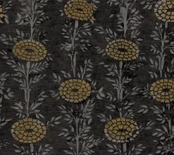 Ronald Redding Tea Garden French Marigold Wallpaper - Black & Gold